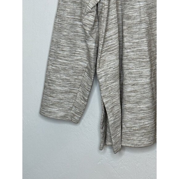 J. JIll Wearever Collection Space Dye Tan Long SLeeve V-Neck Tunic‎ Blouse XL - Picture 2 of 7